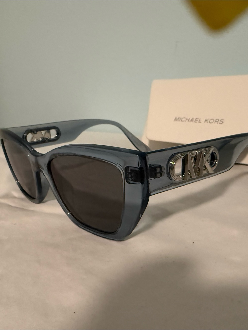 Michael Kors Translucent Blue Square Sunglasses for Women